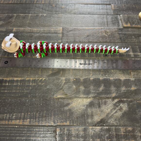 3D Printed Freddy Krueger Dragon 13" Halloween Dragon Fidget Toy - Picture 6 of 7